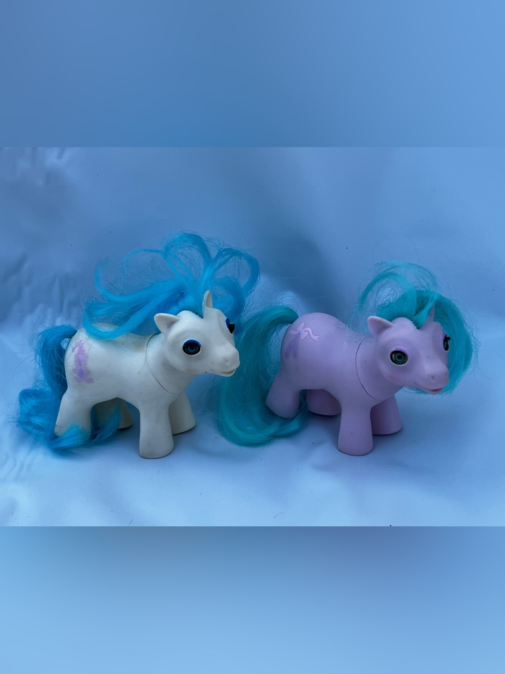 vintage G1 Hasbro My Little Pony Baby Beddy Bye Eye blinking figures from 1986